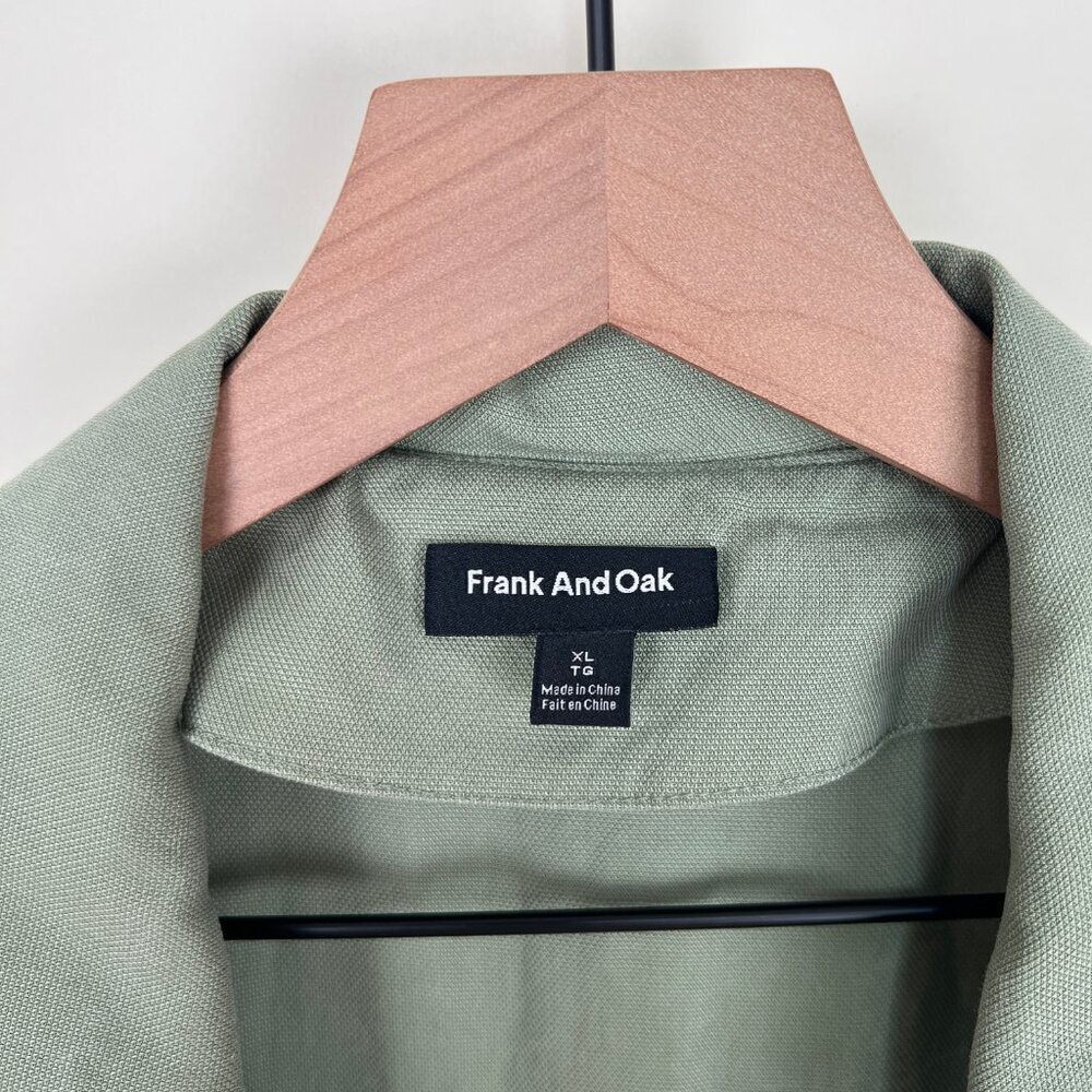 Frank & Oak Textured Camp Collar Midi Shirt Dress Button Down Up Front Casual XL - Picture 9 of 14